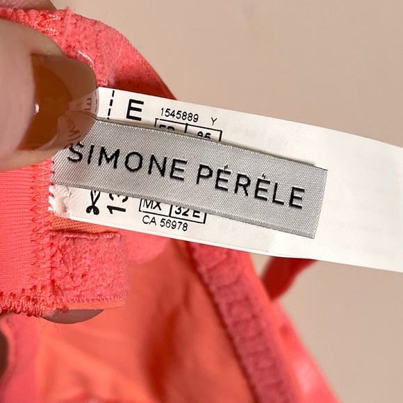 SIMONE PERELE Amour Pink Lightly Lined Underwire Lace detail bra size 32E - Picture 6 of 8